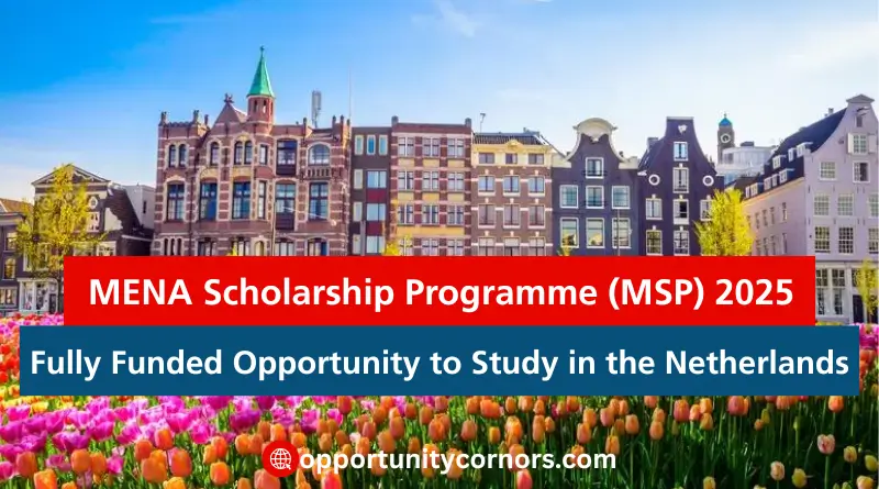 MENA Scholarship Programme (MSP) 2025 | Fully Funded in Netherlands