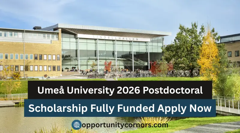 Umeå University 2026 Postdoctoral Scholarship Fully Funded Apply Now