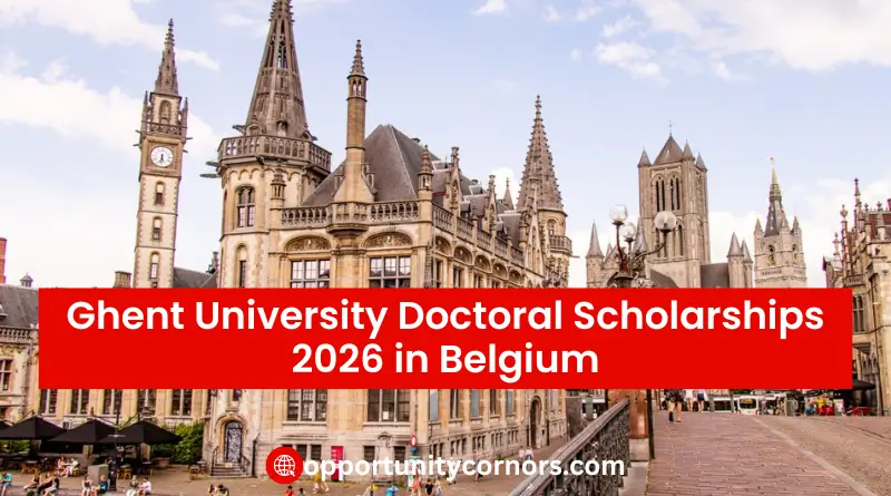Ghent University Doctoral Scholarships 2026 in Belgium
