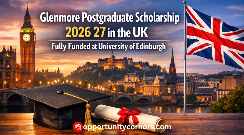 Glenmore Postgraduate Scholarship 2026 27 in the UK Fully Funded at University of Edinburgh