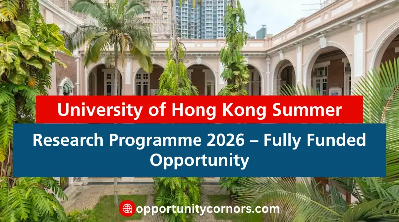 University of Hong Kong Summer Research Programme 2026