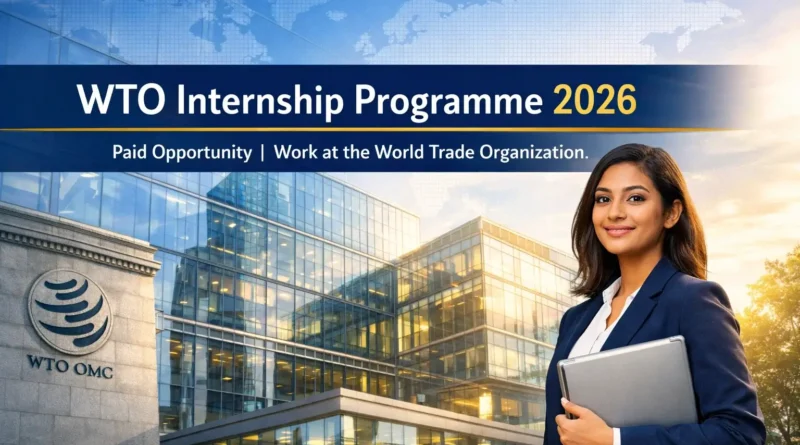 WTO Internship Programme Paid Opportunity