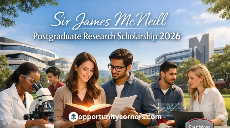 Monash University Sir James McNeill Postgraduate Research Scholarship 2026