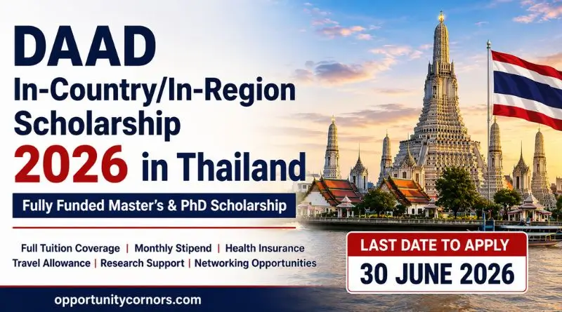 DAAD In-Country/In-Region Scholarship 2026 in Thailand | Fully Funded Master's & PhD Scholarship
