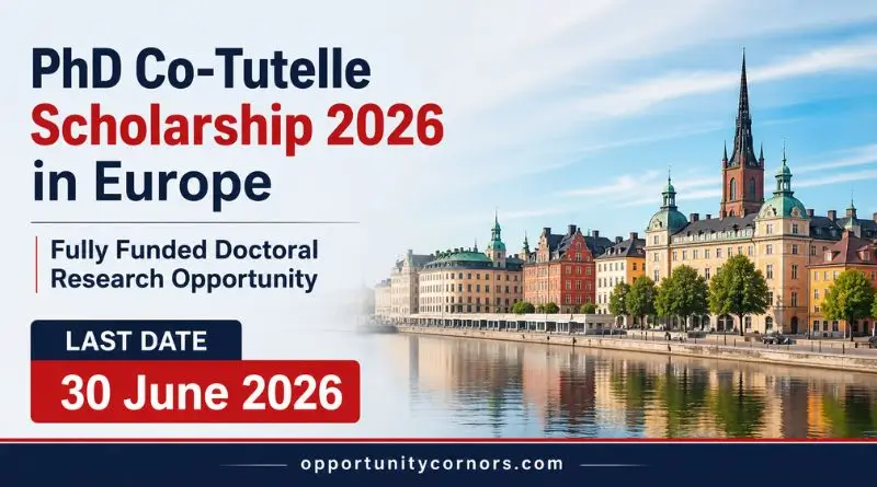 PhD Co-Tutelle Scholarship 2026 in Europe | Fully Funded Doctoral Research Opportunity