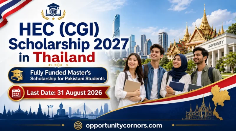 Fully Funded HEC CGI Scholarship 2027 in Thailand for Pakistani Students