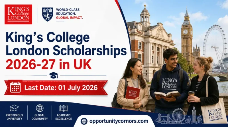 King’s College London Scholarships 2026-27 in the UK for International Students