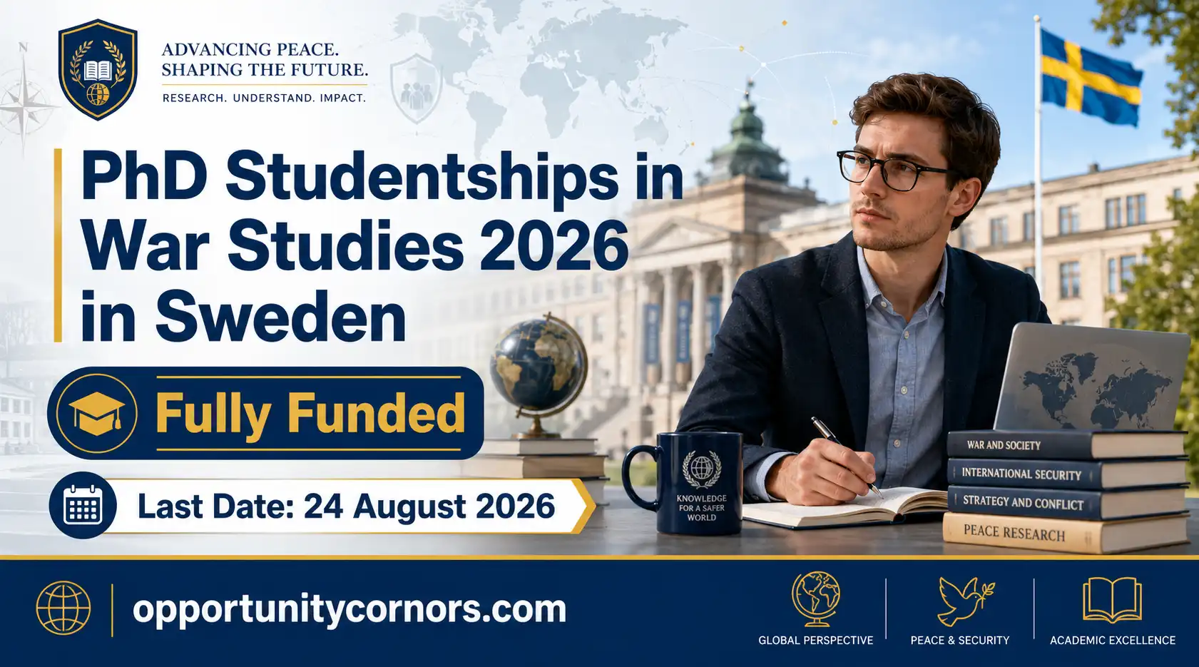 PhD Studentships in War Studies 2026 at Swedish Defence University
