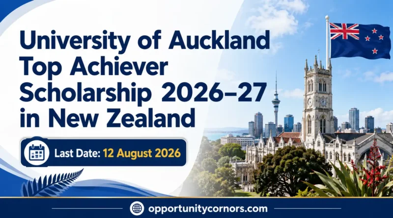 University of Auckland Top Achiever Scholarship 2026–27 in New Zealand