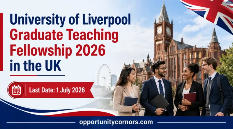 University of Liverpool Graduate Teaching Fellowship 2026 in the UK