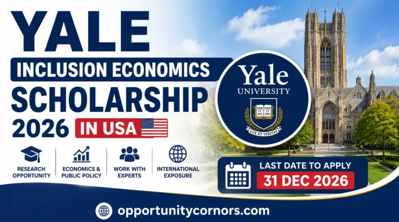 Yale Inclusion Economics Research Scholarship 2026 in the USA