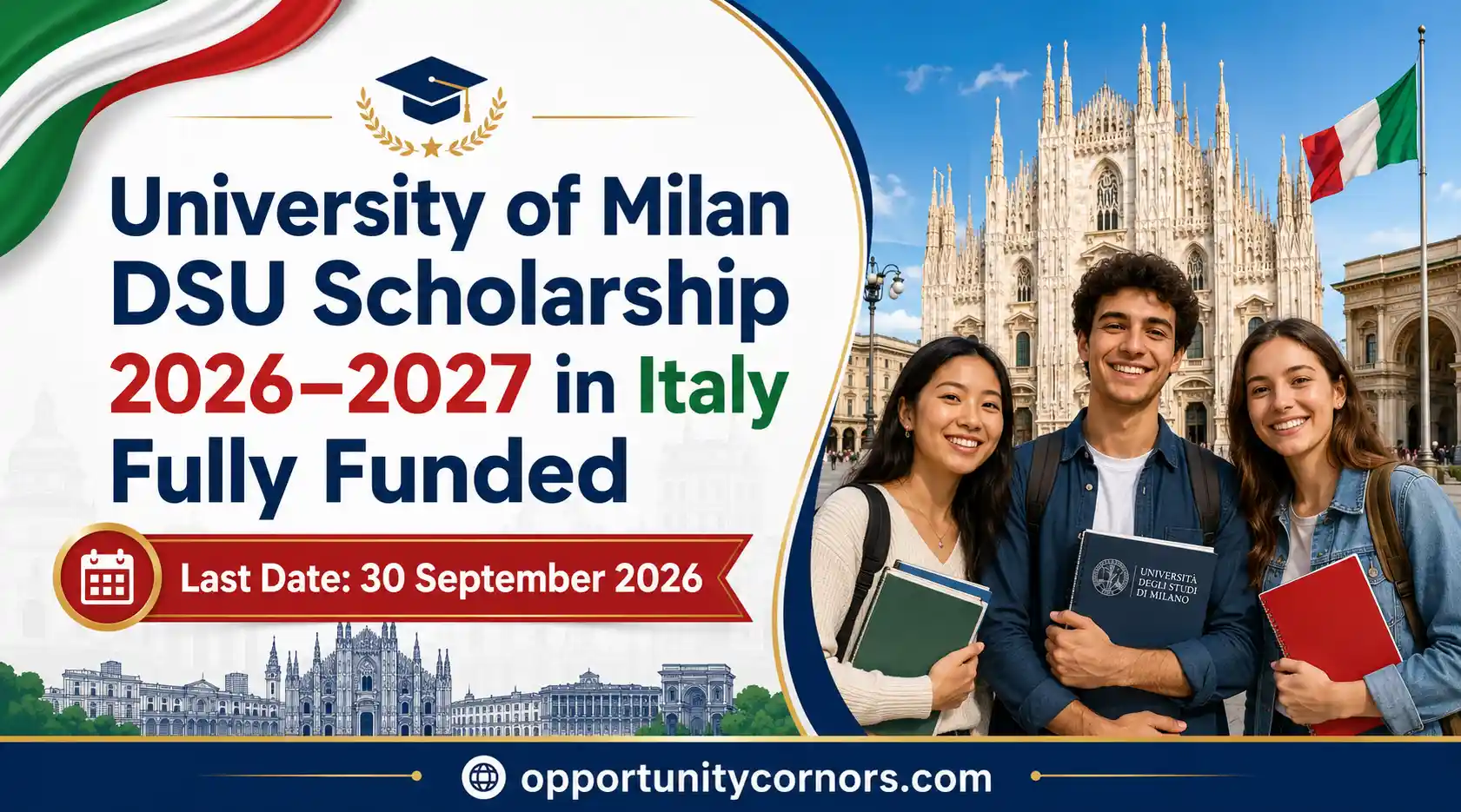 University of Milan DSU Scholarship 2026–2027 in Italy Fully Funded