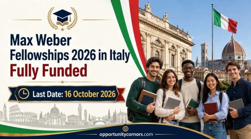 Max Weber Fellowships 2026 in Italy (Fully Funded Postdoctoral Program)