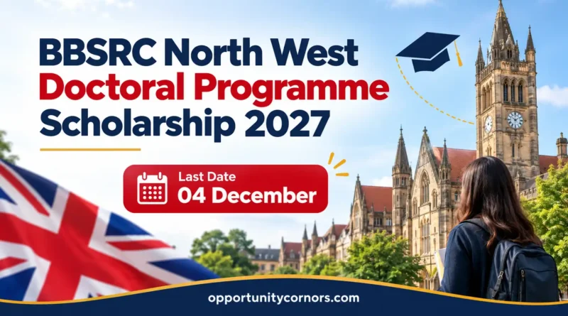 BBSRC North West Doctoral Programme Scholarship 2027 in UK