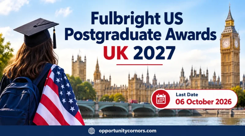 Fulbright US Postgraduate Awards UK 2027