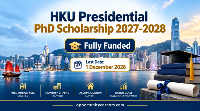 HKU Presidential PhD Scholarship 2027-2028 in Hong Kong Fully Funded