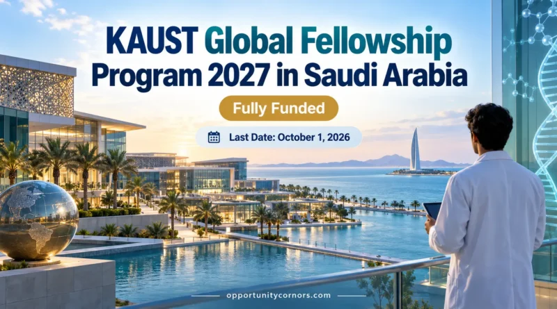KAUST Global Fellowship Program 2027 in Saudi Arabia Fully Funded
