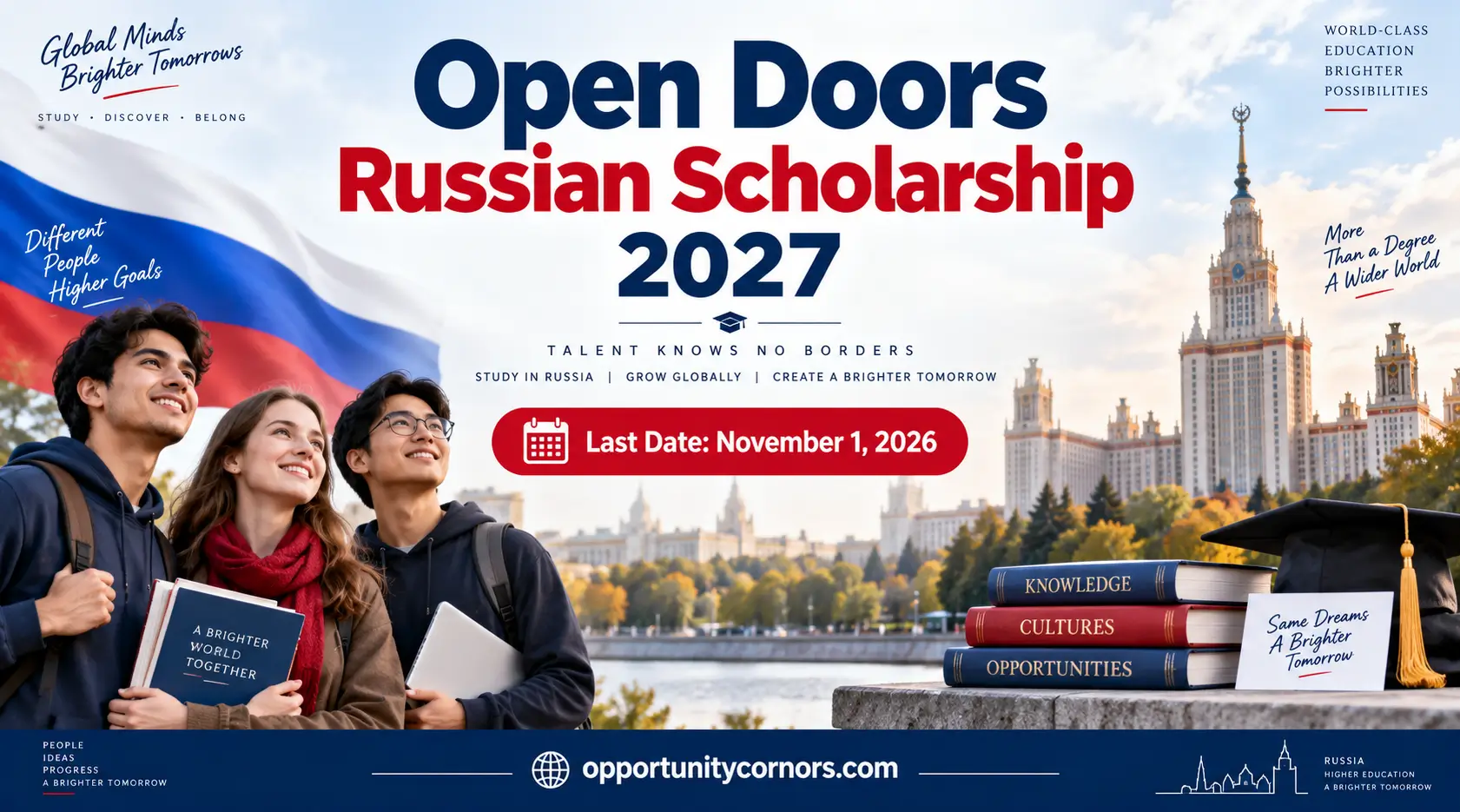 Open Doors Russian Scholarship 2027 in Russia | Fully Funded Opportunity