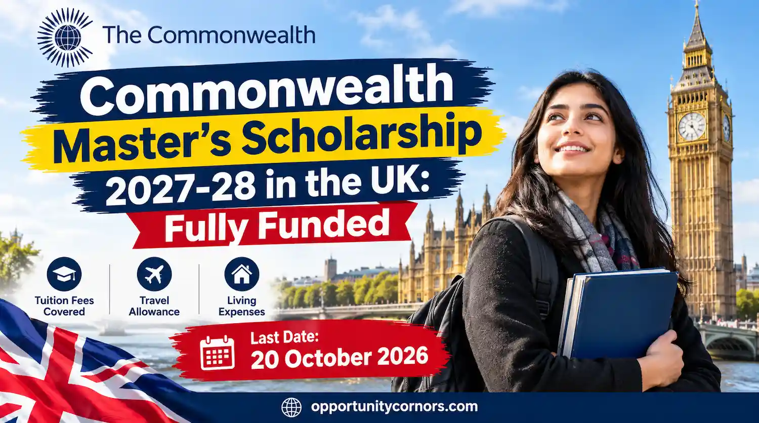 Commonwealth Master’s Scholarship 2027-28 in the UK: Fully Funded